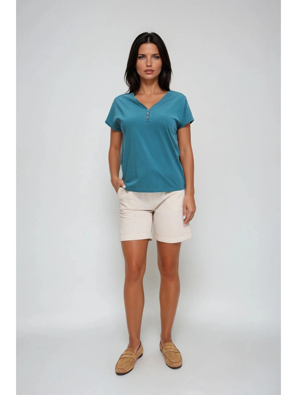 Moodo Dámska blúzka s ozdobnými gombíkmi