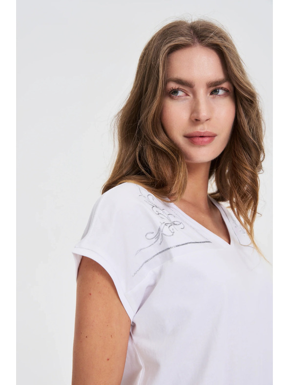 Moodo Dámska biela blúzka