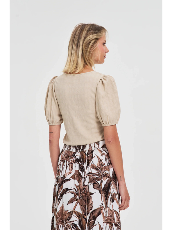 Moodo Dámske tričko Moodo - svetlo béžové