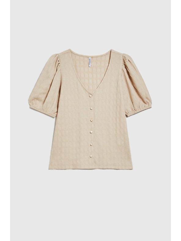 Moodo Dámske tričko Moodo - svetlo béžové