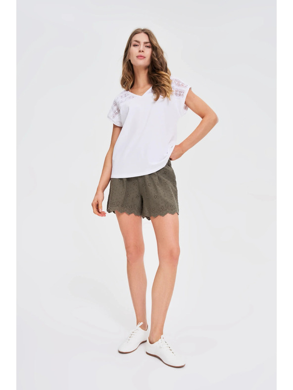 Moodo Biela voľná blúzka