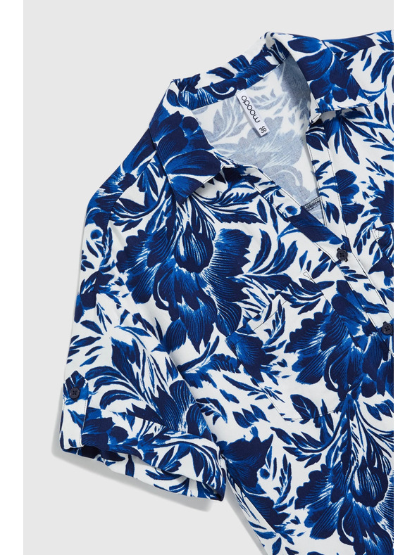 Moodo Modrobiele vzorované tričko