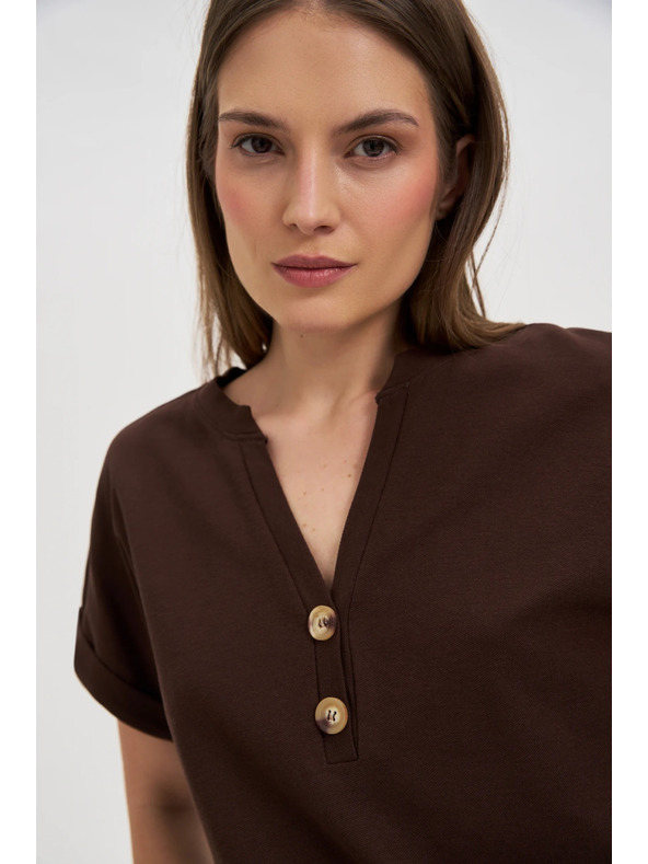 Moodo Hnedý voľný top