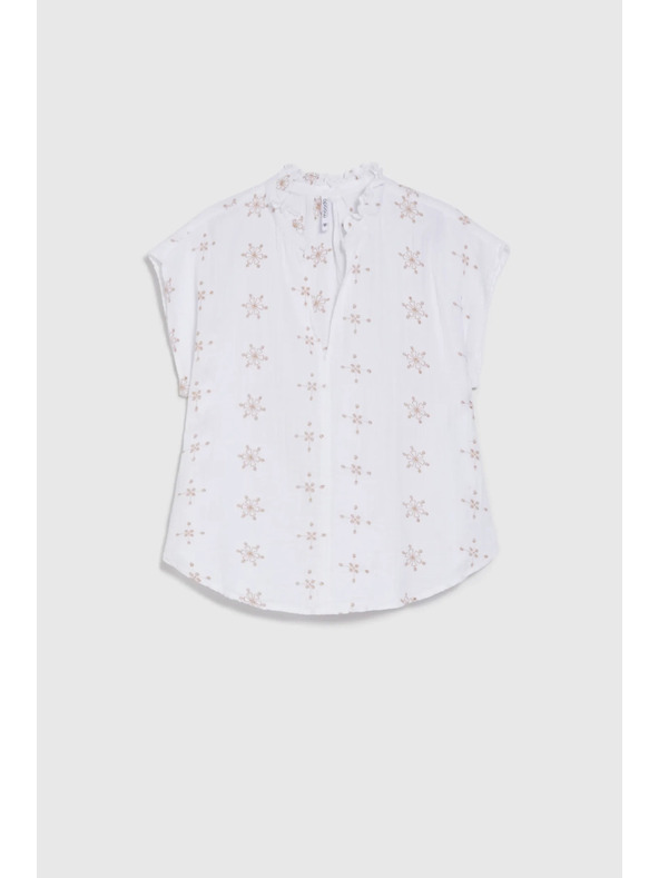 Moodo Biely vzorovaný top