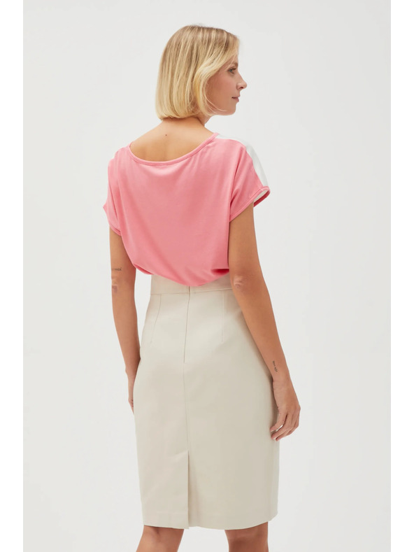 Moodo Dámska biela blúzka s kvetinami