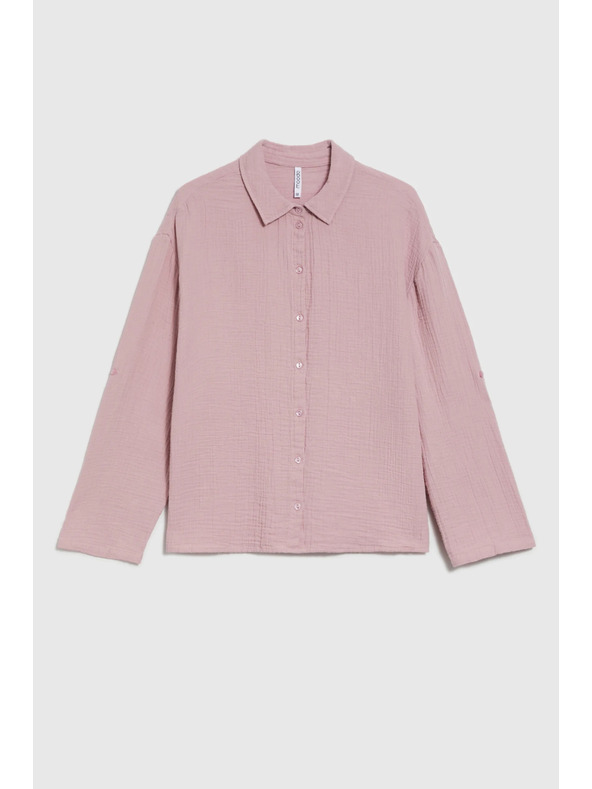 Moodo Púdrovo ružová košeľa Moodo