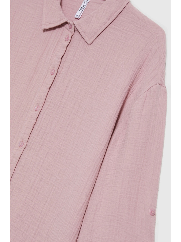 Moodo Púdrovo ružová košeľa Moodo
