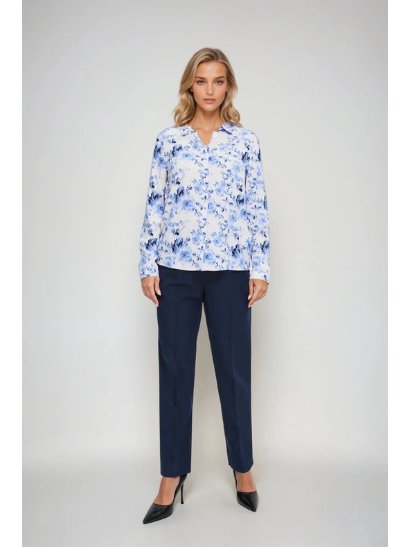 Moodo Svetlo modrá kvetovaná košeľa Moodo