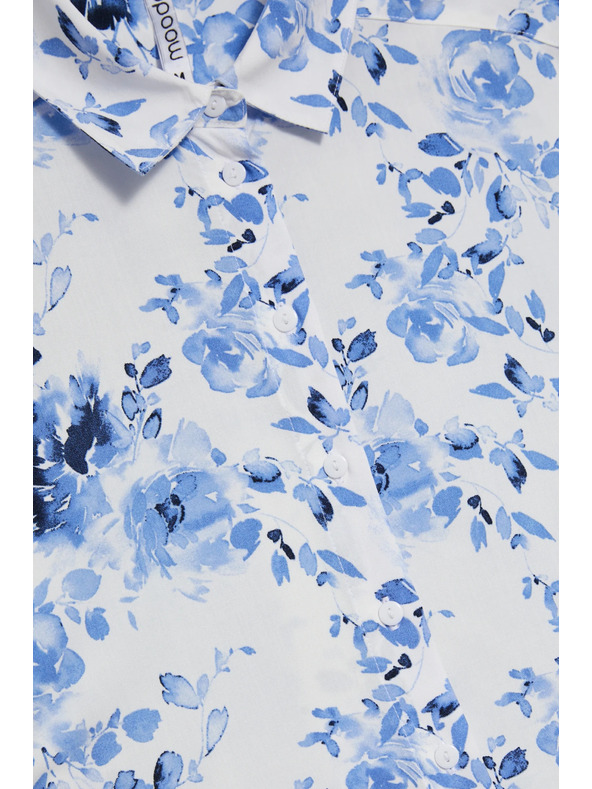 Moodo Svetlo modrá kvetovaná košeľa Moodo