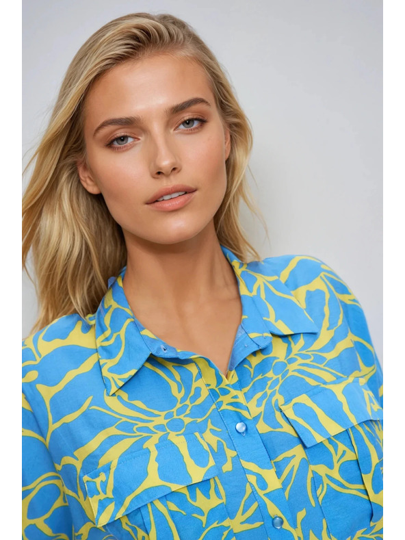 Moodo Dámska košeľa so zaväzovaním