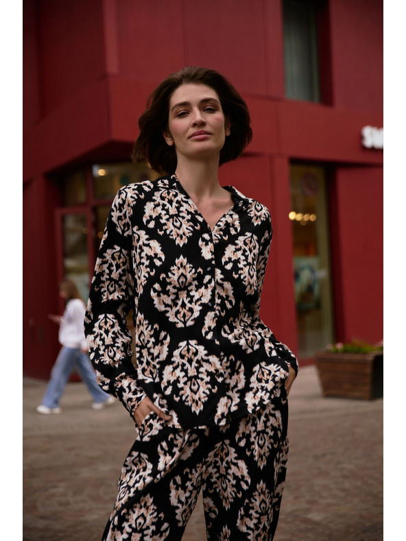 Moodo Dámska košeľa Moodo – čierna