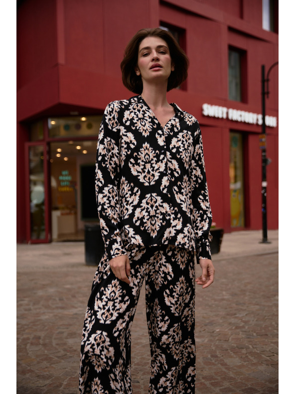 Moodo Dámska košeľa Moodo – čierna