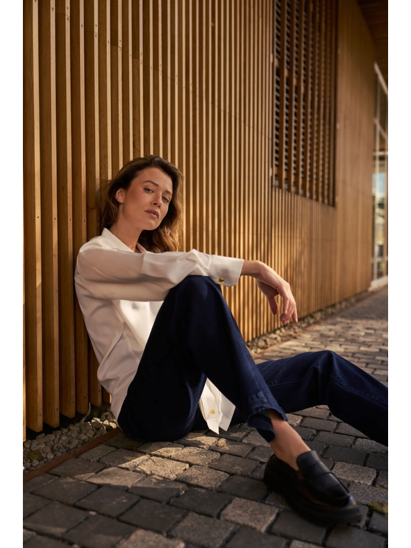 Moodo Biela dámska košeľa Moodo