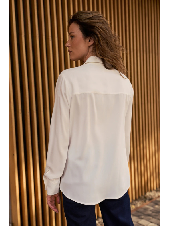 Moodo Biela dámska košeľa Moodo