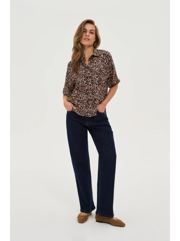 Moodo Dámska leopardia košeľa Moodo