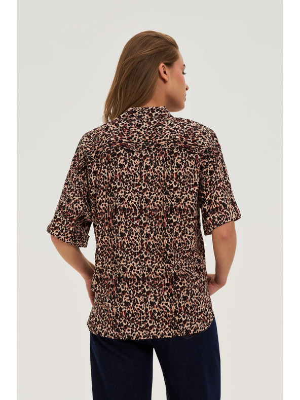 Moodo Dámska leopardia košeľa Moodo