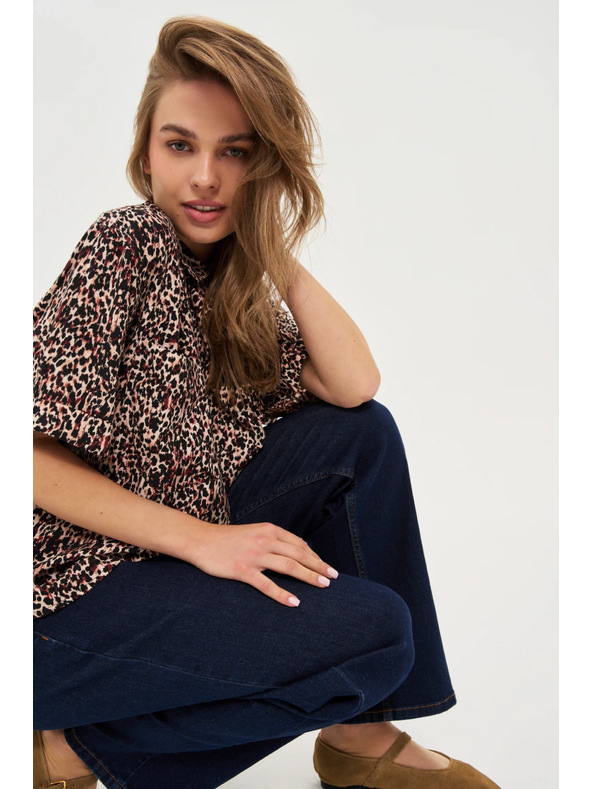 Moodo Dámska leopardia košeľa Moodo