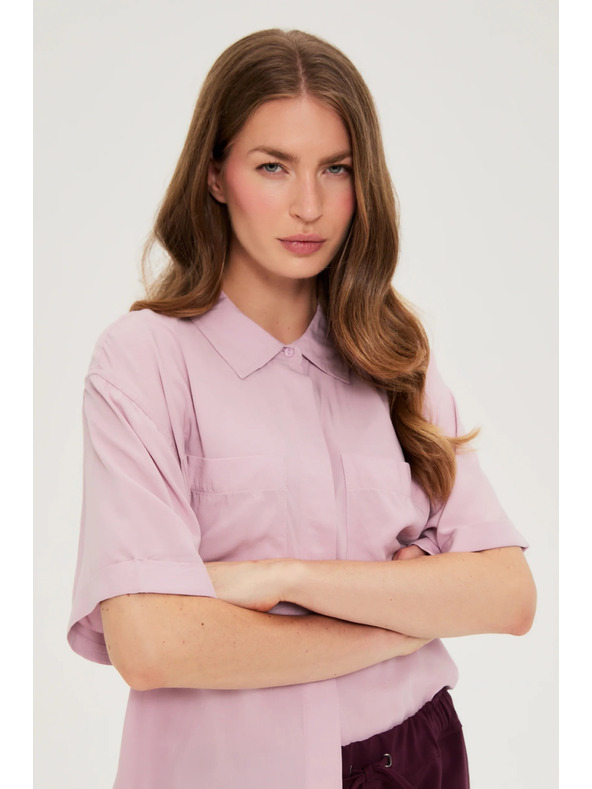 Moodo Dámska košeľa Moodo – svetlo ružová