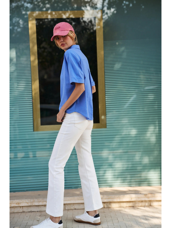 Moodo Dámska modrá košeľa