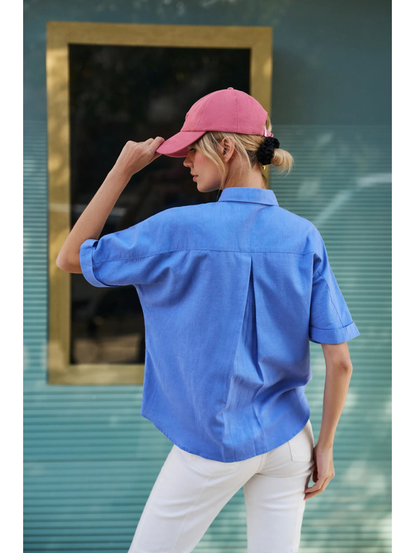 Moodo Dámska modrá košeľa