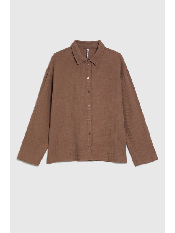 Moodo Svetlo hnedá košeľa Moodo