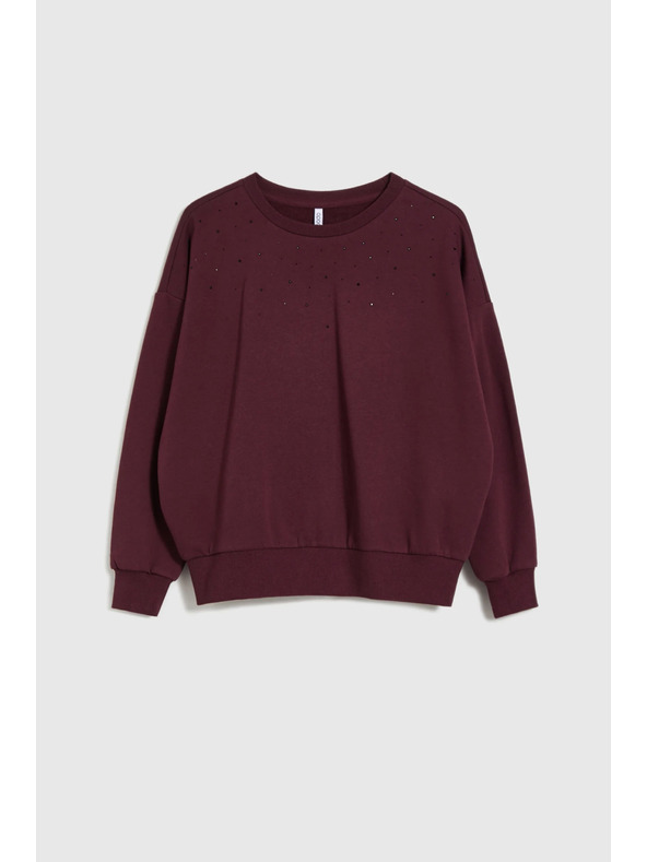 Moodo Hnedá balónová mikina Moodo