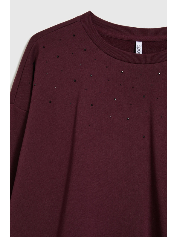 Moodo Hnedá balónová mikina Moodo