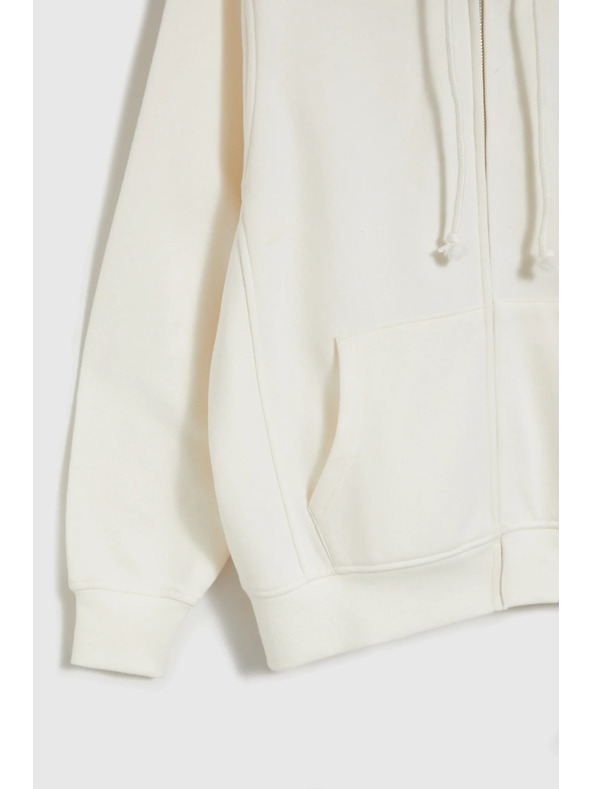 Moodo Dámska mikina na zips Moodo – biela farba