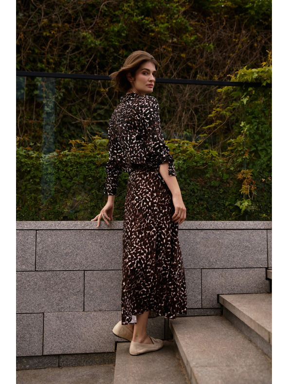 Moodo Dámska sukňa Moodo – hnedá