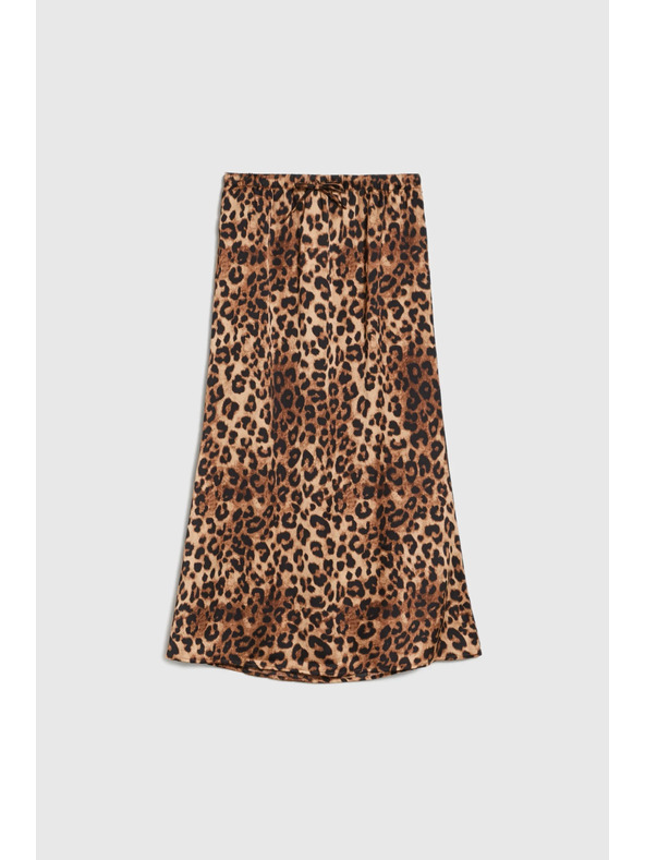 Moodo Dámska leopardia sukňa Moodo – hnedá