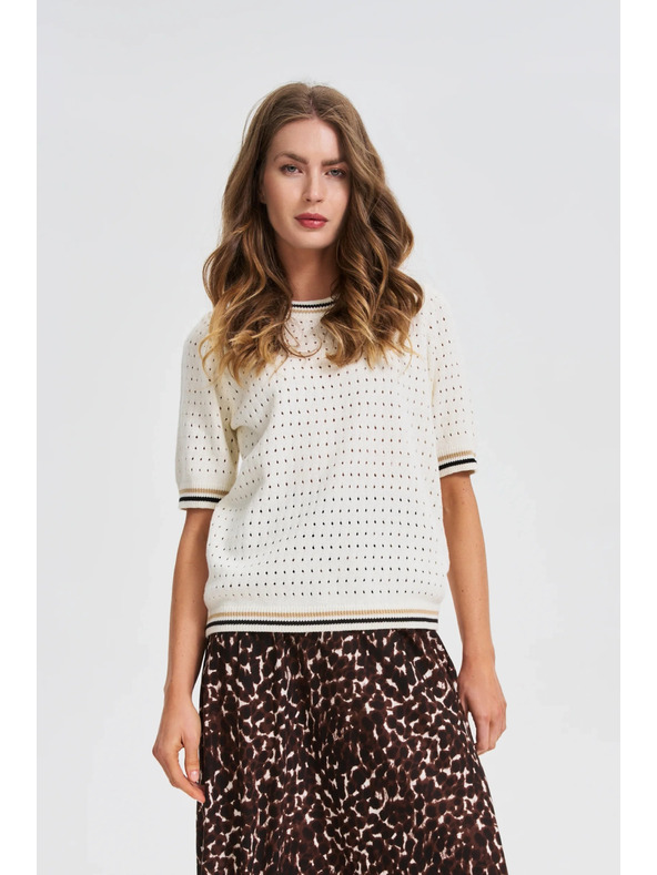 Moodo Dámsky sveter Moodo – biela farba