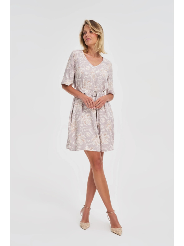 Moodo Dámske vzorované šaty Moodo s páskom