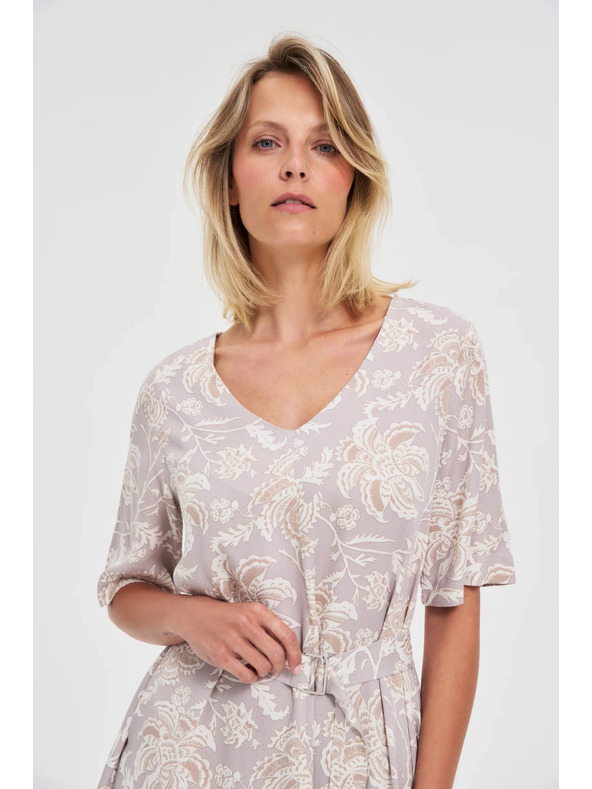 Moodo Dámske vzorované šaty Moodo s páskom