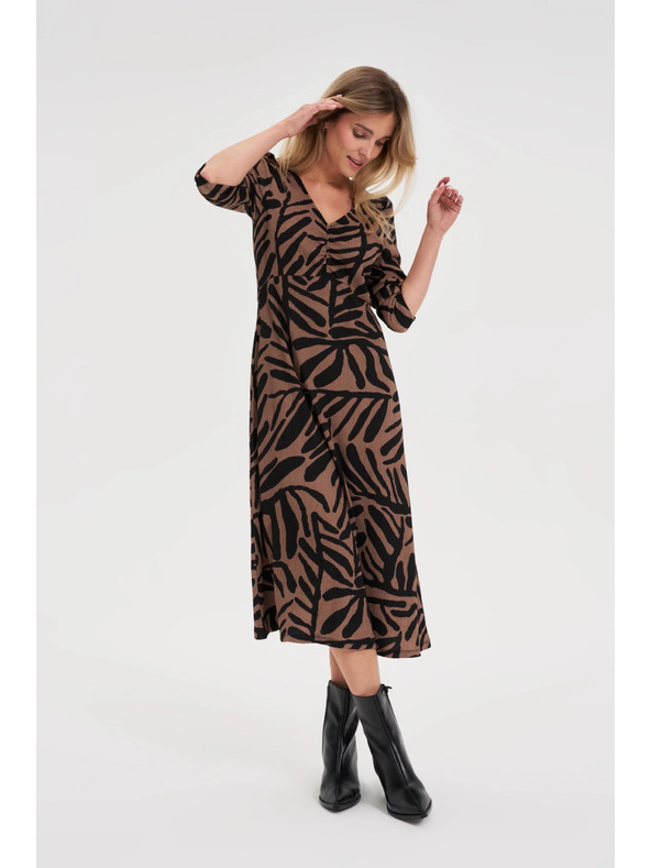 Moodo Dámske šaty Moodo – hnedé