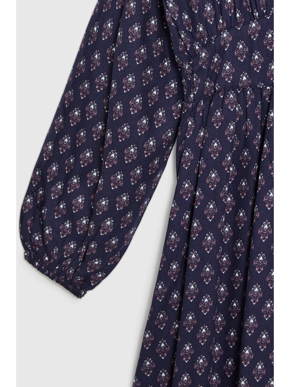 Moodo Dlhé modré šaty s dlhými rukávmi Moodo