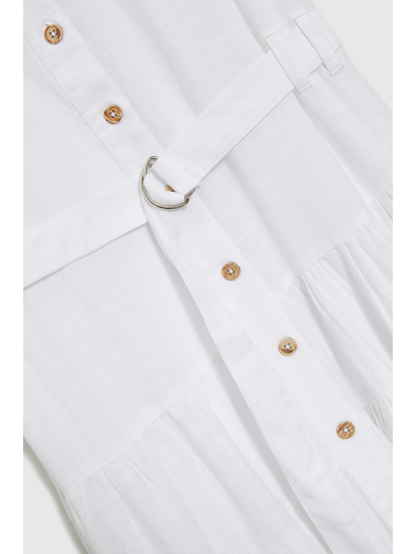 Moodo Dámske dlhé košeľové šaty Moodo - biele