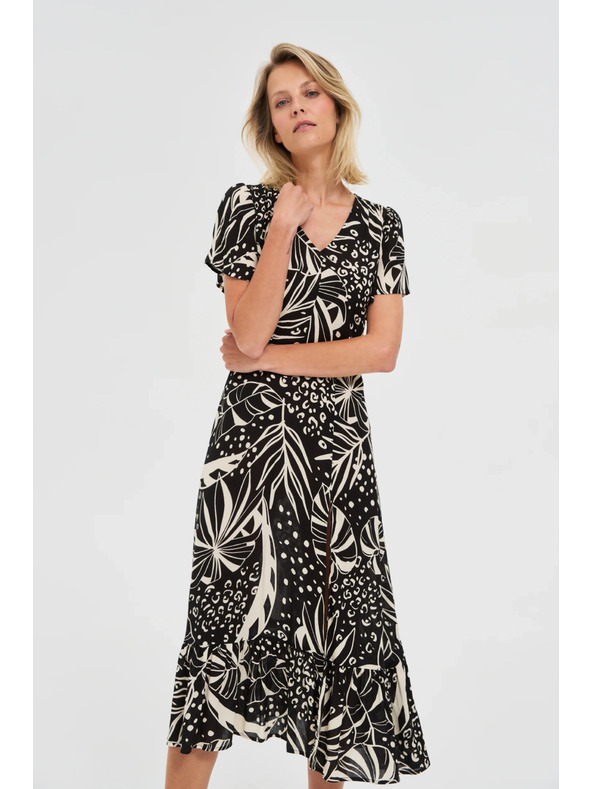 Moodo Dámske šaty s rozparkom