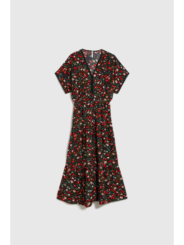 Moodo Dámske šaty Moodo červeno-čierne