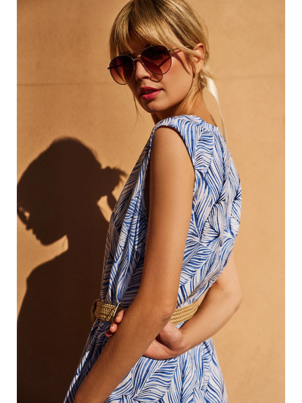 Moodo Svetlomodré šaty s páskom