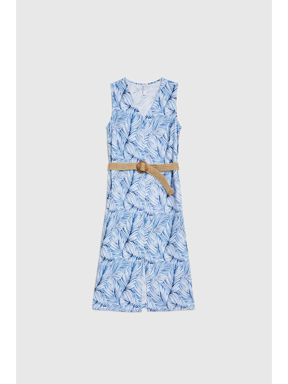 Moodo Svetlomodré šaty s páskom