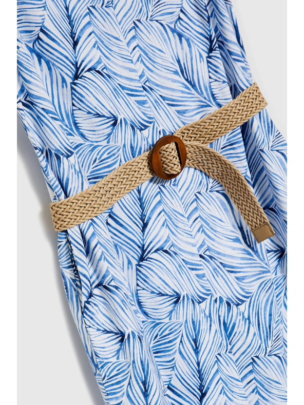 Moodo Svetlomodré šaty s páskom