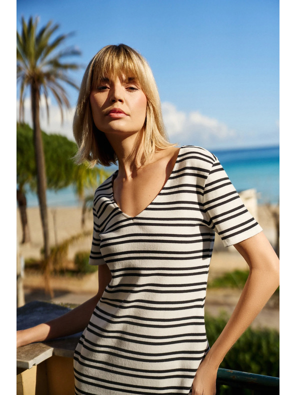 Moodo Dámske pruhované šaty Moodo