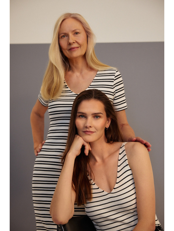 Moodo Dámske pruhované šaty Moodo