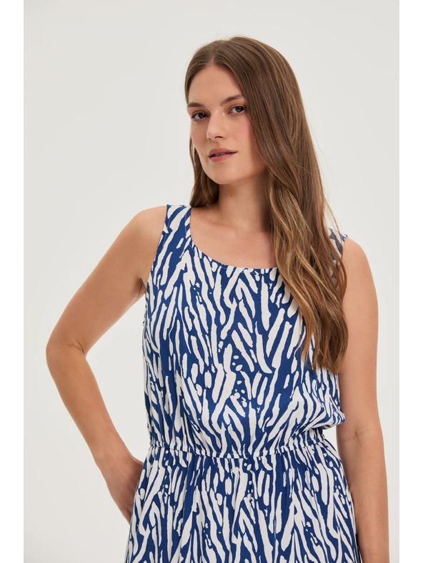 Moodo Dámske šaty Moodo modro-biele