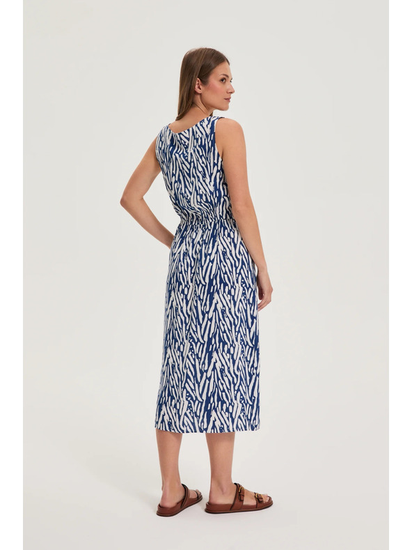 Moodo Dámske šaty Moodo modro-biele