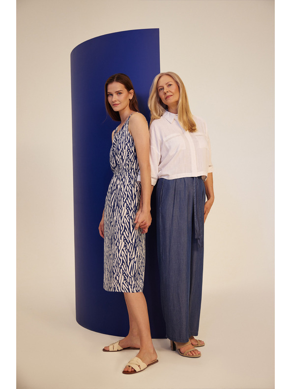 Moodo Dámske šaty Moodo modro-biele