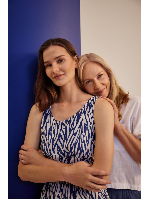 Moodo Dámske šaty Moodo modro-biele