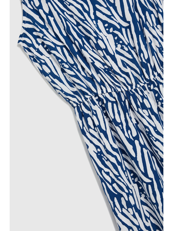 Moodo Dámske šaty Moodo modro-biele