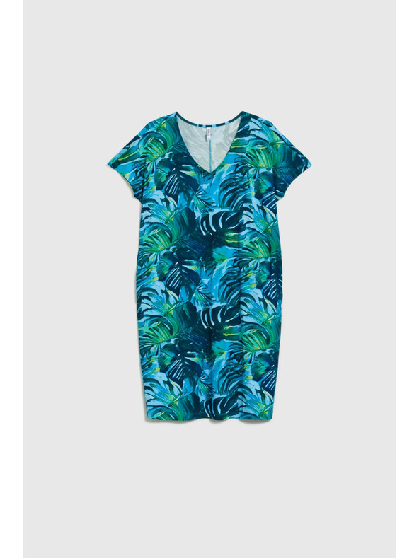 Moodo Dámske šaty Moodo - tyrkysové