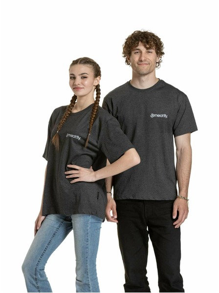 Meatfly Meatfly unisex tričko Minimal Charcoal Heather | Sivá